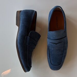 Fierro Aldo Men's Navy Suede Slip-On Loafers